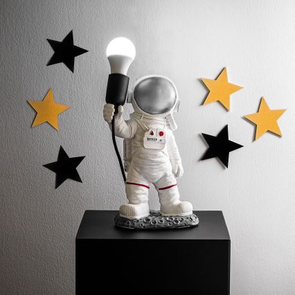 Lámpara infantil ASTRONAUT 1xE27/40W/230V plateada/blanca