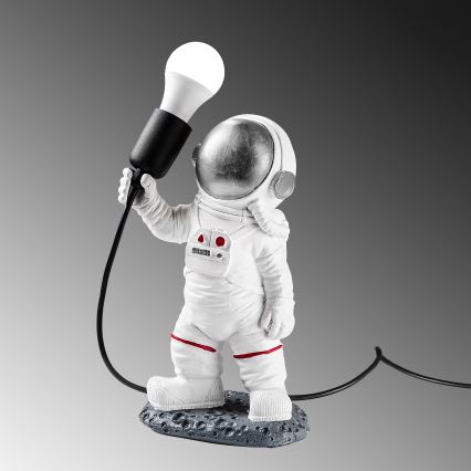 Lámpara infantil ASTRONAUT 1xE27/40W/230V plateada/blanca