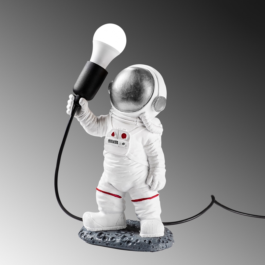 Lámpara infantil ASTRONAUT 1xE27/40W/230V plateada/blanca