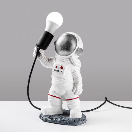 Lámpara infantil ASTRONAUT 1xE27/40W/230V plateada/blanca