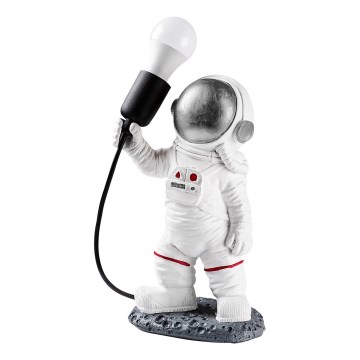 Lámpara infantil ASTRONAUTA 1xE27/40W/230V plateada/blanca