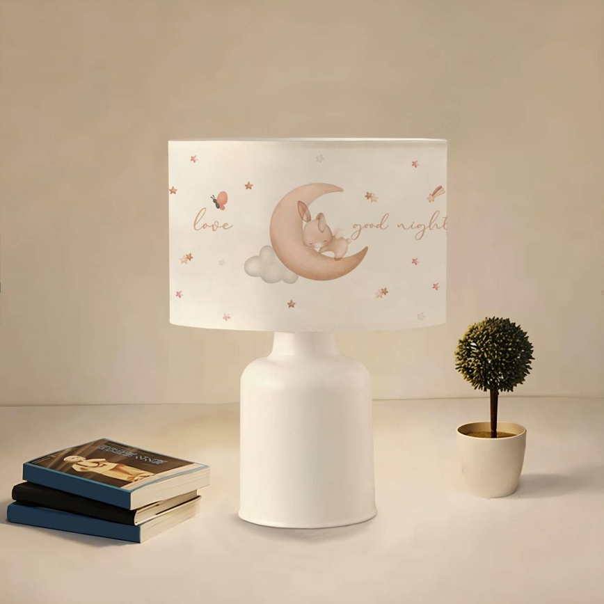 Lámpara infantil CANDY 1xE27/40W/230V blanca/beige