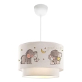 Lámpara infantil CANDY 1xE27/40W/230V blanca/gris