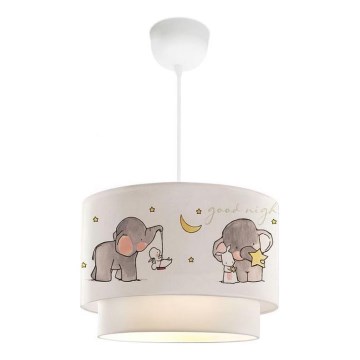 Lámpara infantil CANDY 1xE27/40W/230V blanca/gris