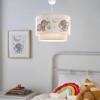 Lámpara infantil CANDY 1xE27/40W/230V blanca/gris