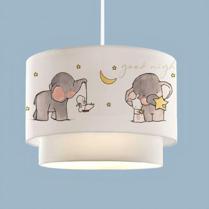 Lámpara infantil CANDY 1xE27/40W/230V blanca/gris