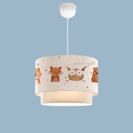 Lámpara infantil CANDY 1xE27/40W/230V blanca/marrón