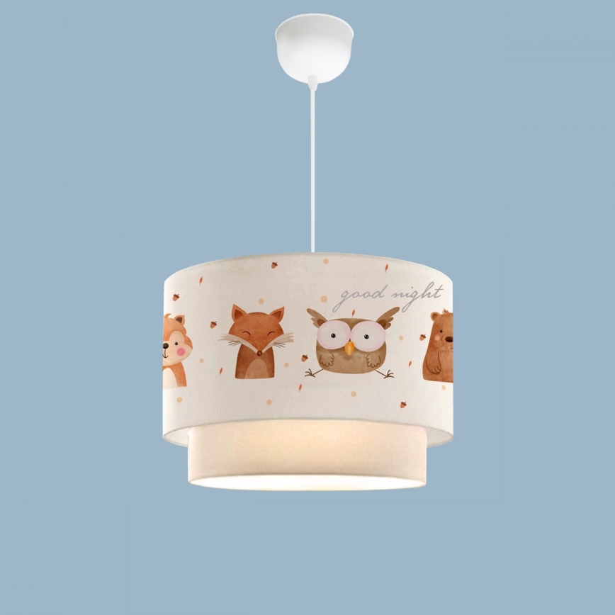 Lámpara infantil CANDY 1xE27/40W/230V blanca/marrón