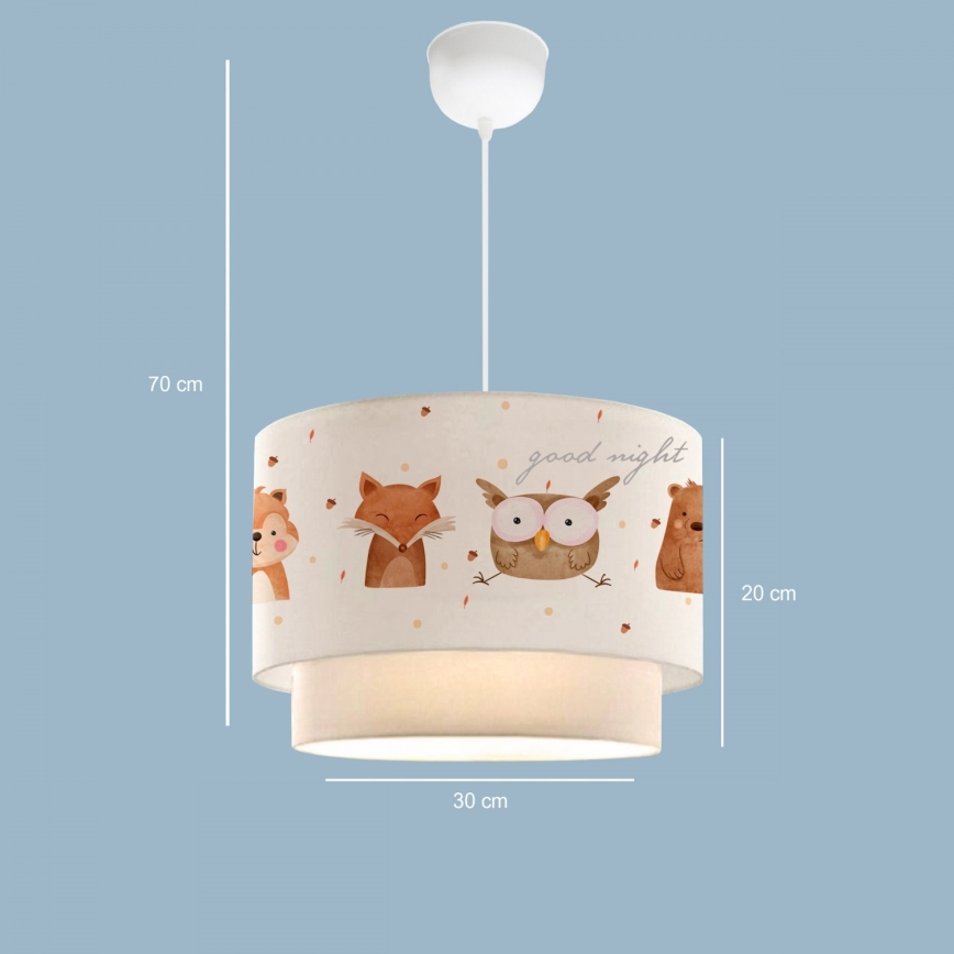 Lámpara infantil CANDY 1xE27/40W/230V blanca/marrón