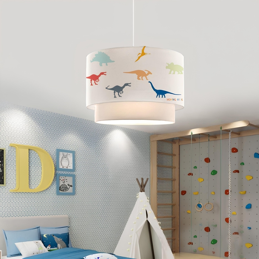 Lámpara infantil CANDY 1xE27/40W/230V blanca/multicolor