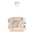 Lámpara infantil CANDY 1xE27/40W/230V blanca/multicolor