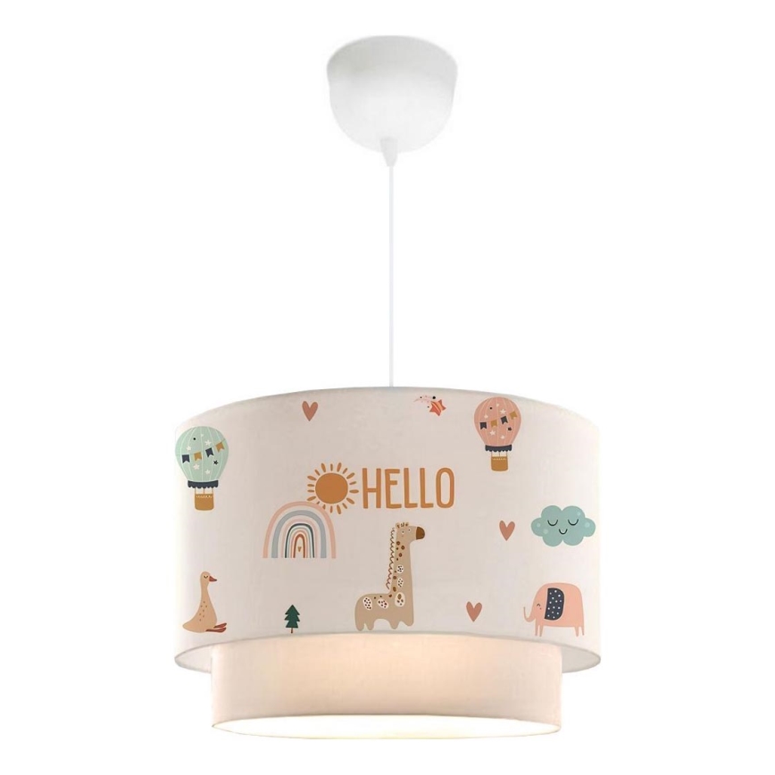 Lámpara infantil CANDY 1xE27/40W/230V blanca/multicolor