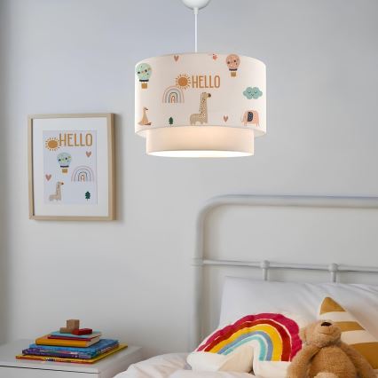 Lámpara infantil CANDY 1xE27/40W/230V blanca/multicolor