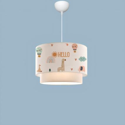 Lámpara infantil CANDY 1xE27/40W/230V blanca/multicolor