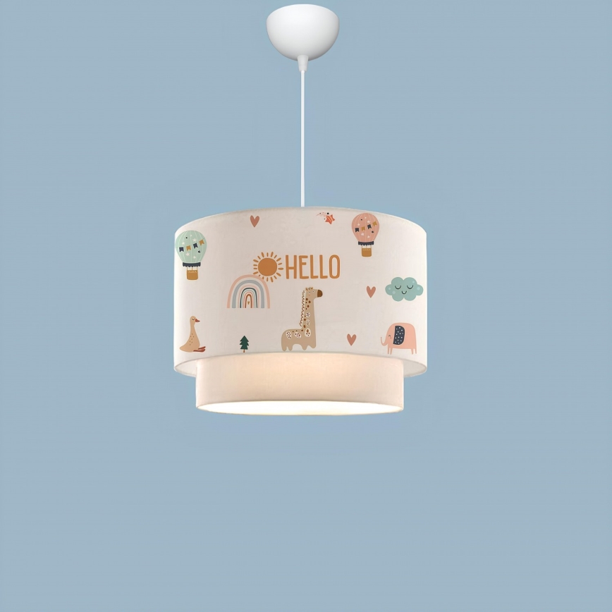 Lámpara infantil CANDY 1xE27/40W/230V blanca/multicolor