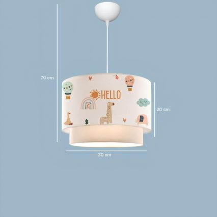 Lámpara infantil CANDY 1xE27/40W/230V blanca/multicolor