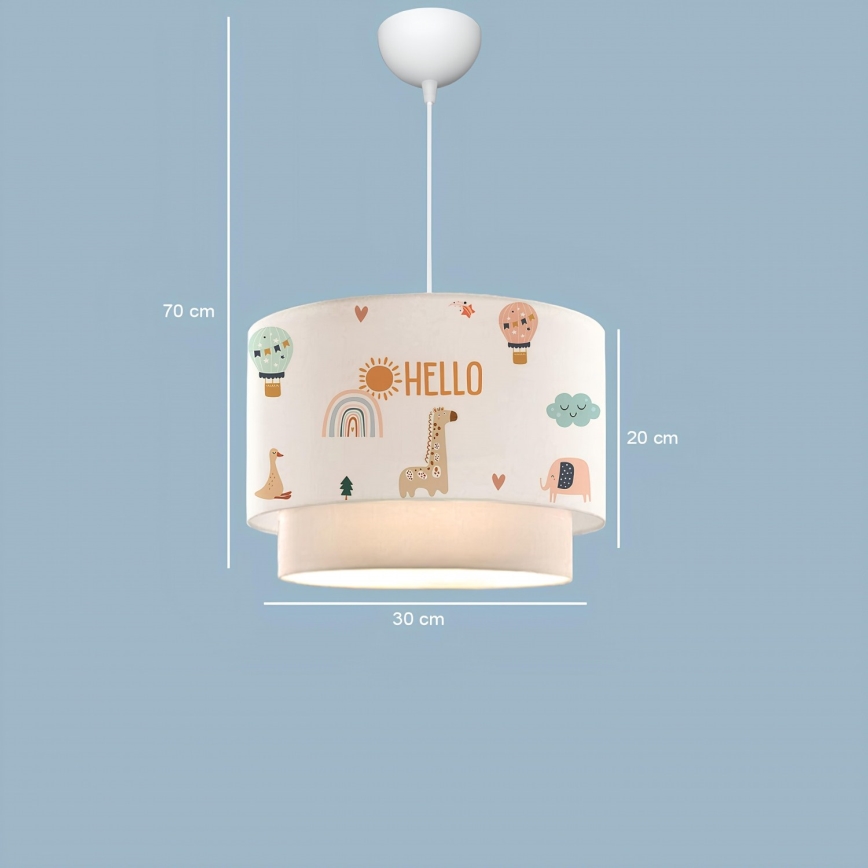 Lámpara infantil CANDY 1xE27/40W/230V blanca/multicolor