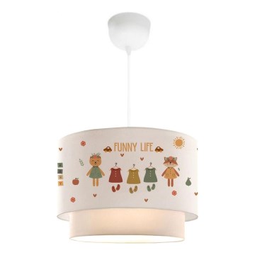 Lámpara infantil CANDY 1xE27/40W/230V blanca/multicolor