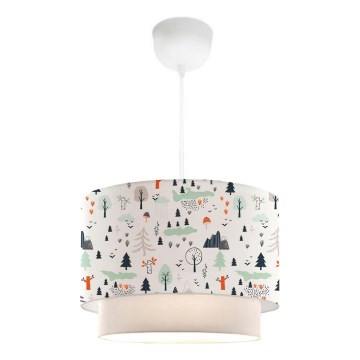 Lámpara infantil CANDY 1xE27/40W/230V blanca/multicolor