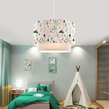 Lámpara infantil CANDY 1xE27/40W/230V blanca/multicolor
