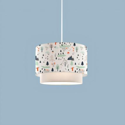 Lámpara infantil CANDY 1xE27/40W/230V blanca/multicolor
