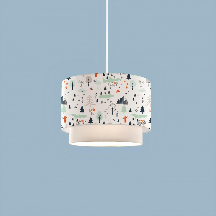 Lámpara infantil CANDY 1xE27/40W/230V blanca/multicolor