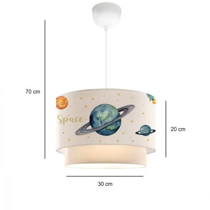 Lámpara infantil CANDY 1xE27/40W/230V blanca/multicolor
