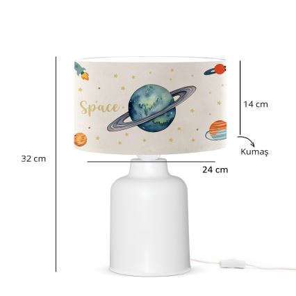Lámpara infantil CANDY 1xE27/40W/230V blanca/multicolor