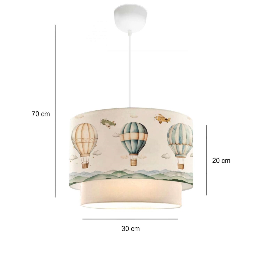 Lámpara infantil CANDY 1xE27/40W/230V blanca/multicolor