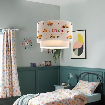 Lámpara infantil CANDY 1xE27/40W/230V blanca/naranja