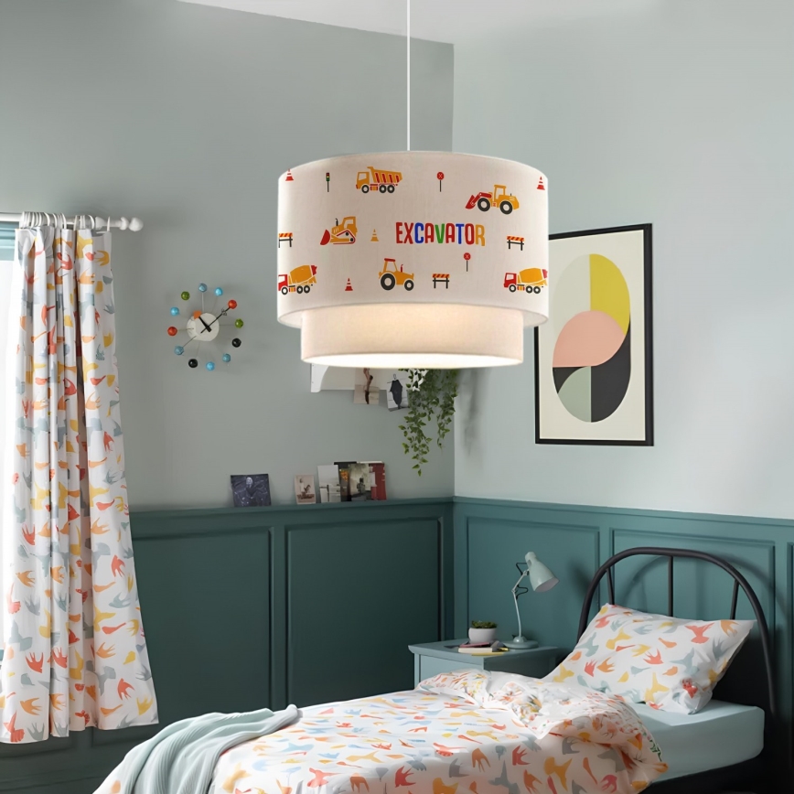 Lámpara infantil CANDY 1xE27/40W/230V blanca/naranja