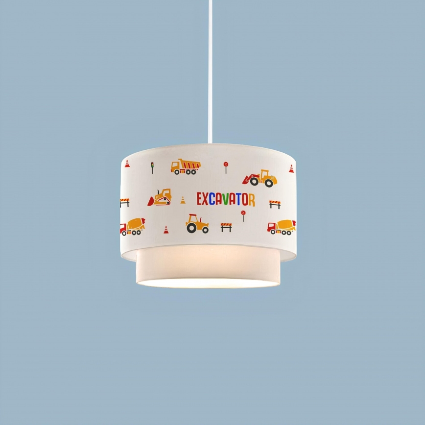 Lámpara infantil CANDY 1xE27/40W/230V blanca/naranja