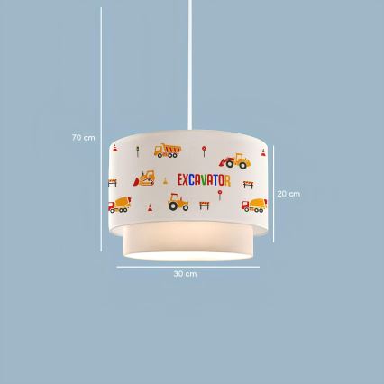 Lámpara infantil CANDY 1xE27/40W/230V blanca/naranja