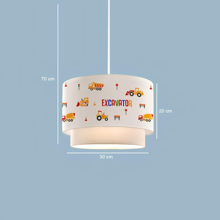 Lámpara infantil CANDY 1xE27/40W/230V blanca/naranja