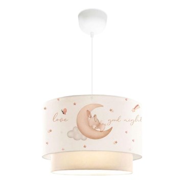 Lámpara infantil CANDY 1xE27/40W/230V blanco/beige