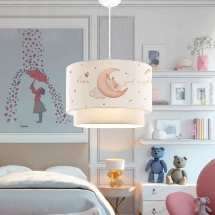 Lámpara infantil CANDY 1xE27/40W/230V blanco/beige