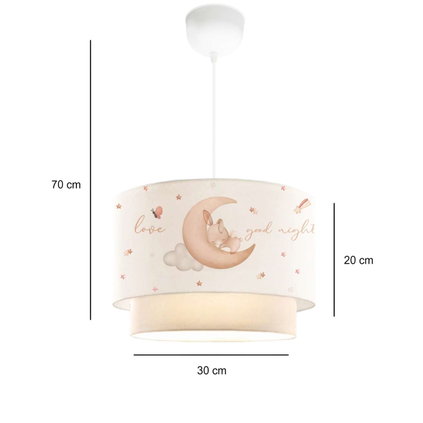 Lámpara infantil CANDY 1xE27/40W/230V blanco/beige