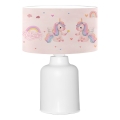 Lámpara infantil CANDY 1xE27/40W/230V rosa/blanca