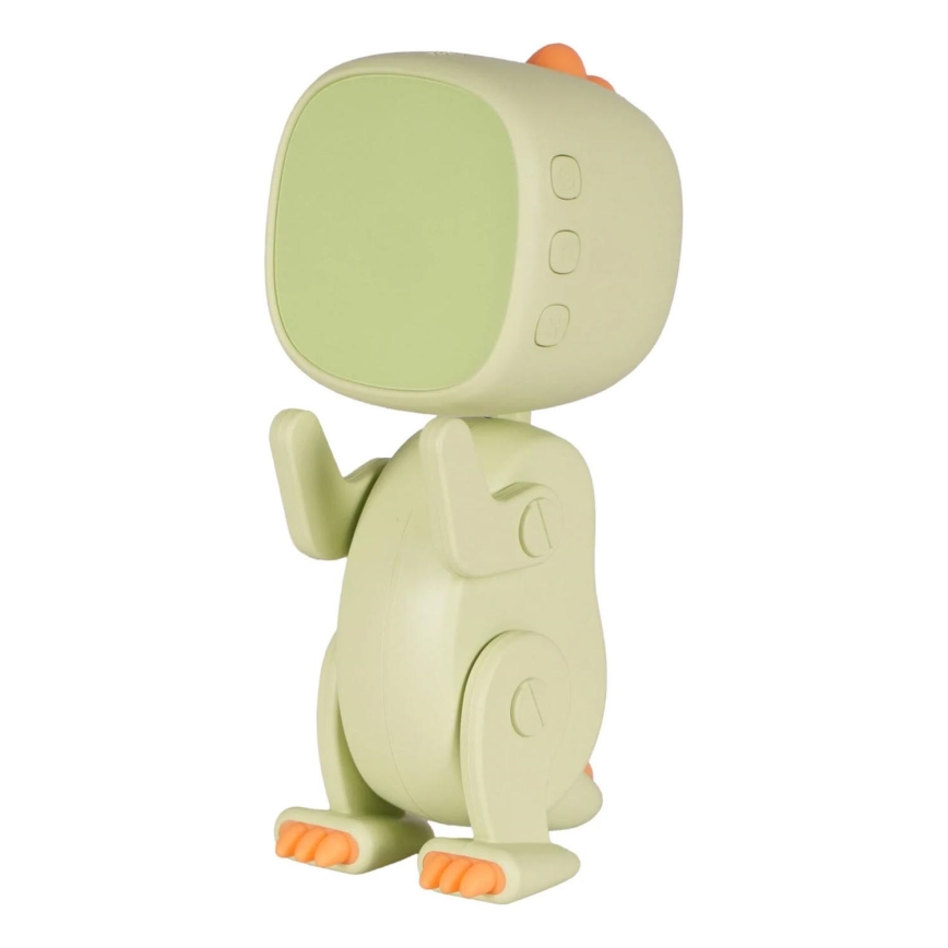 Lámpara infantil pequeña LED regulable con reloj despertador ROBOT LED/1W/5V 1200 mAh