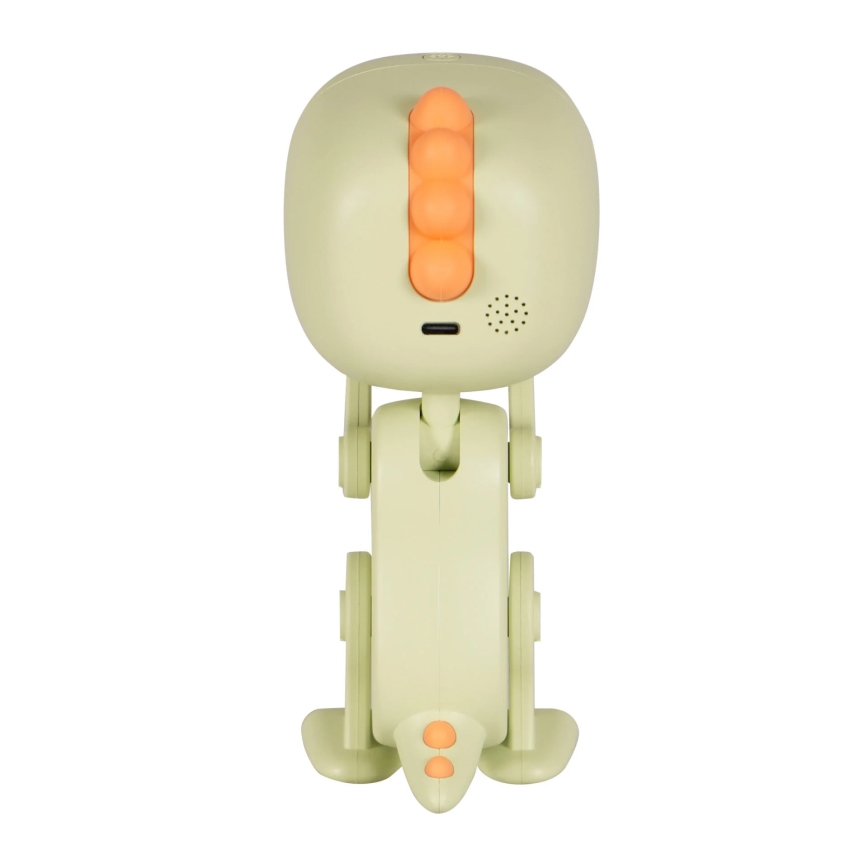 Lámpara infantil pequeña LED regulable con reloj despertador ROBOT LED/1W/5V 1200 mAh