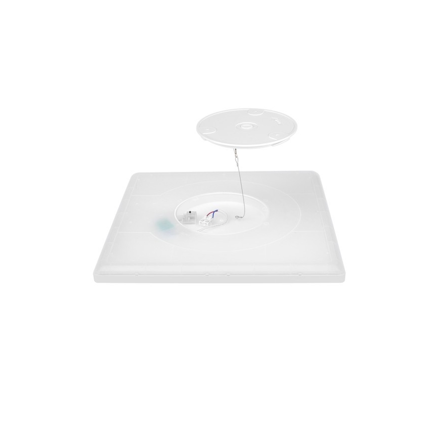 Lámpara LED para baño con sensor de movimiento y crepúsculo NIVERA LED/24W/230V IP54 3000/4000/6000K 30x30 cm blanca + mando a distancia