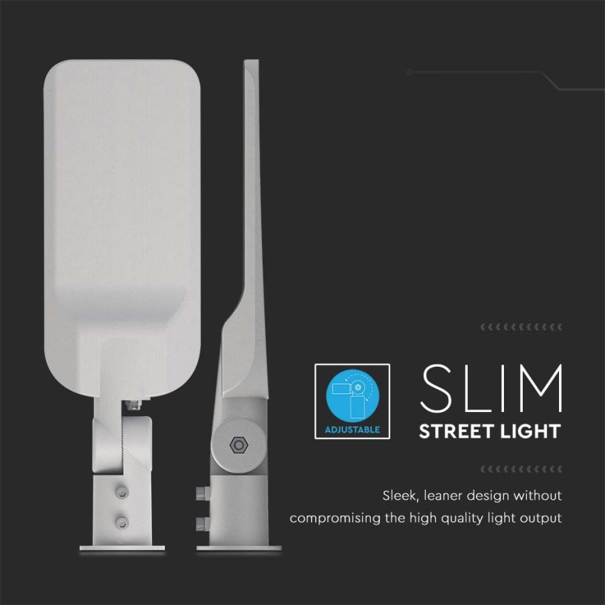 Lámpara LED para calle CHIP SAMSUNG LED/100W/230V 6500K IP65 gris
