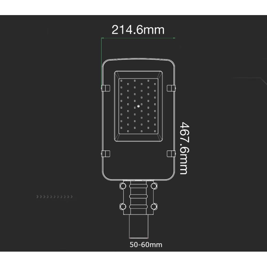 Lámpara LED para exterior CHIP SAMSUNG LED/50W/230V 4000K IP65