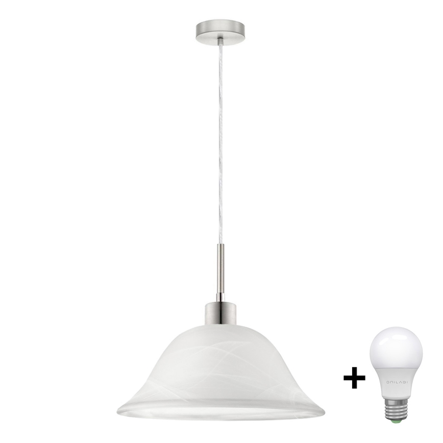 Lámpara LED colgante 1xE27/60W/230V blanco
