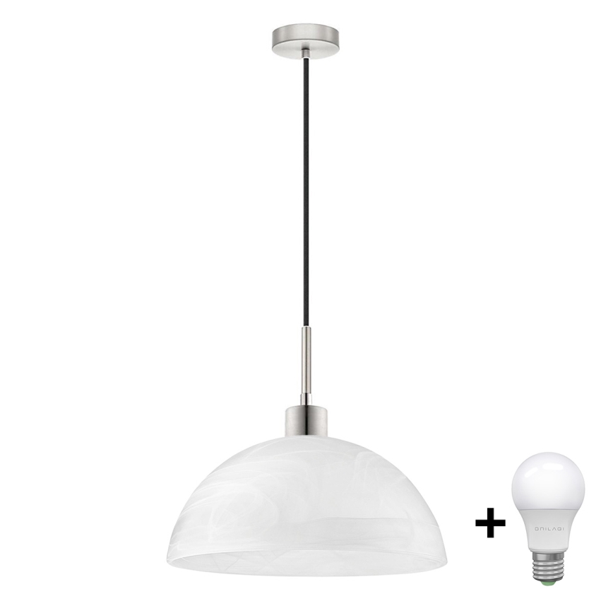 Lámpara LED colgante 1xE27/60W/230V blanco