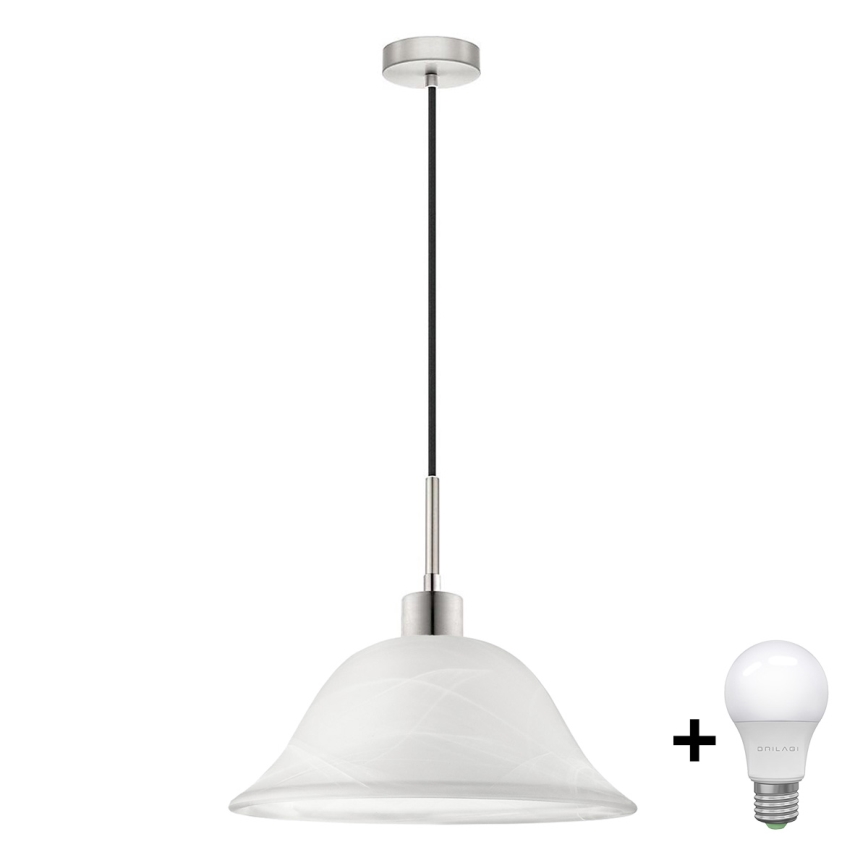Lámpara LED colgante 1xE27/60W/230V blanco