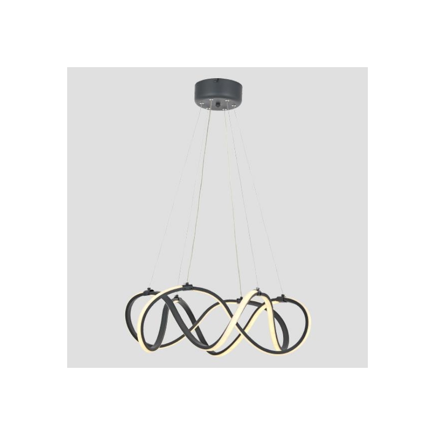 Lámpara LED colgante 2xLED/27W/230V 3000/4000/6000K negro