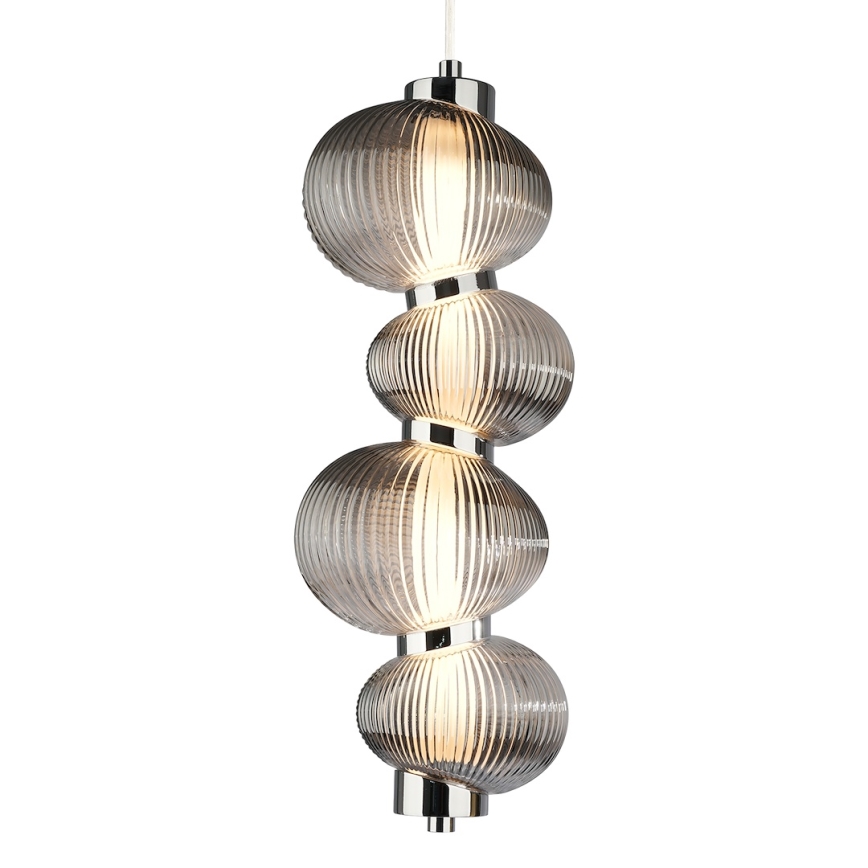 Lámpara LED colgante BOLLA LED/17W/230V diá. 16 cm cromo brillante/ahumado