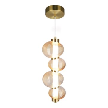 Lámpara LED colgante BOLLA LED/17W/230V diá. 16 cm dorado/ahumado
