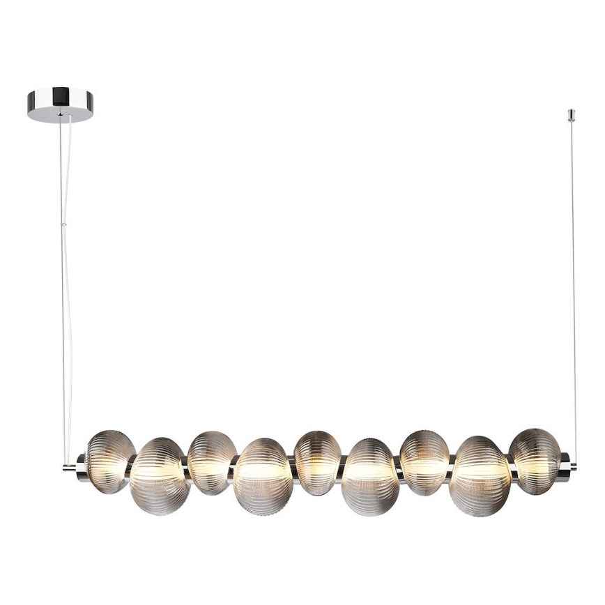 Lámpara LED colgante BOLLA LED/32W/230V cromo brillante/ahumado